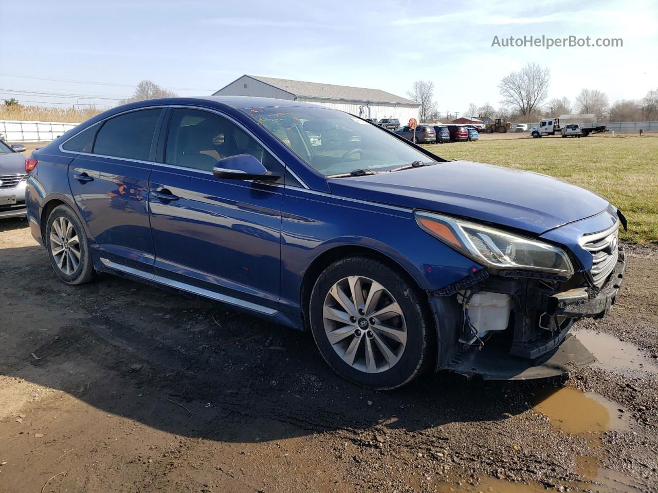 2017 Hyundai Sonata Sport Blue vin: 5NPE34AF9HH440949