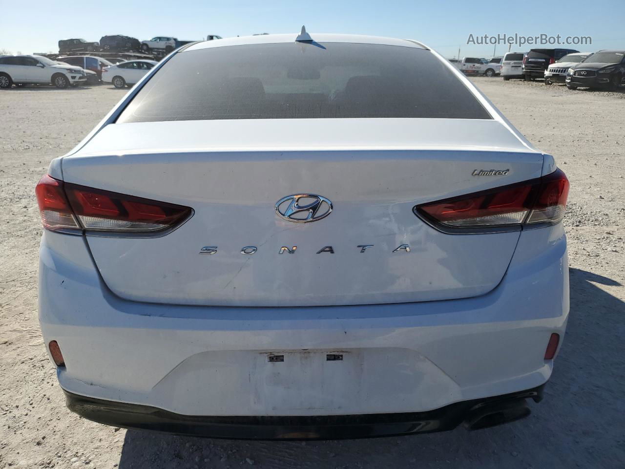 2018 Hyundai Sonata Sport White vin: 5NPE34AF9JH600303