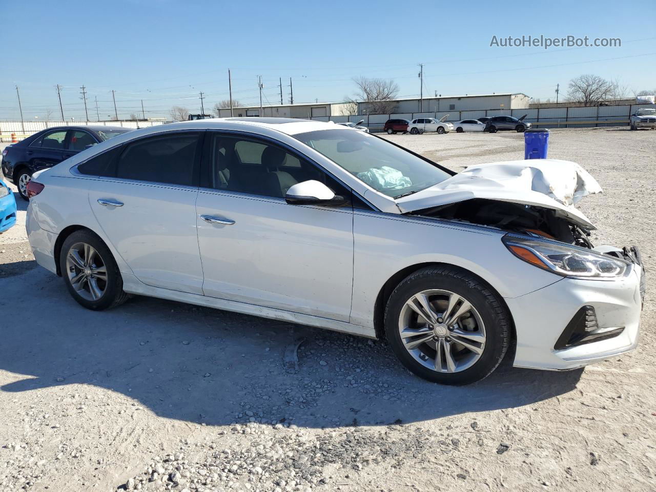 2018 Hyundai Sonata Sport White vin: 5NPE34AF9JH600303