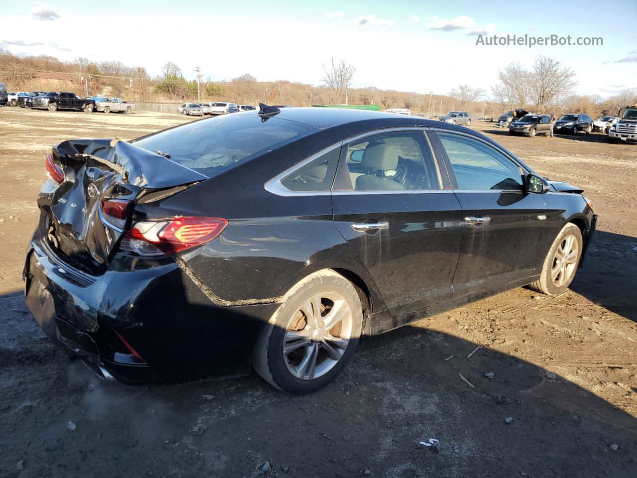 2018 Hyundai Sonata Sport Черный vin: 5NPE34AF9JH611303