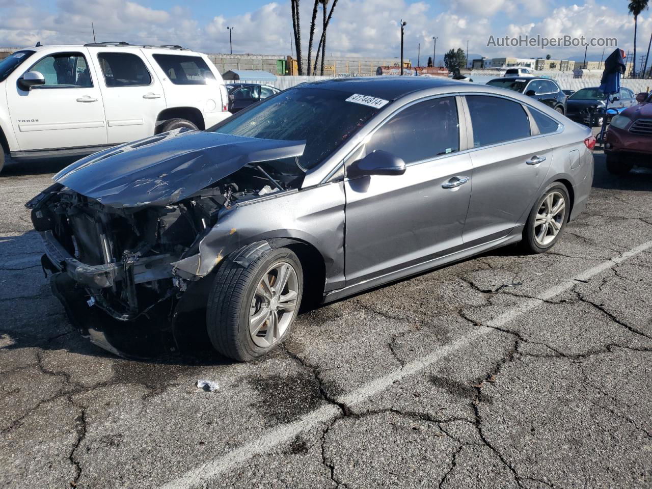 2018 Hyundai Sonata Sport Gray vin: 5NPE34AF9JH639389