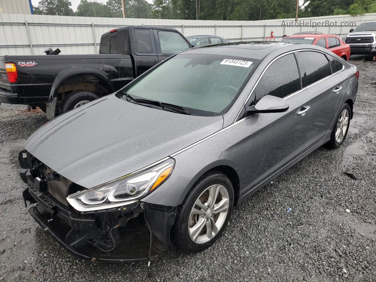 2018 Hyundai Sonata Sport Gray vin: 5NPE34AF9JH650926