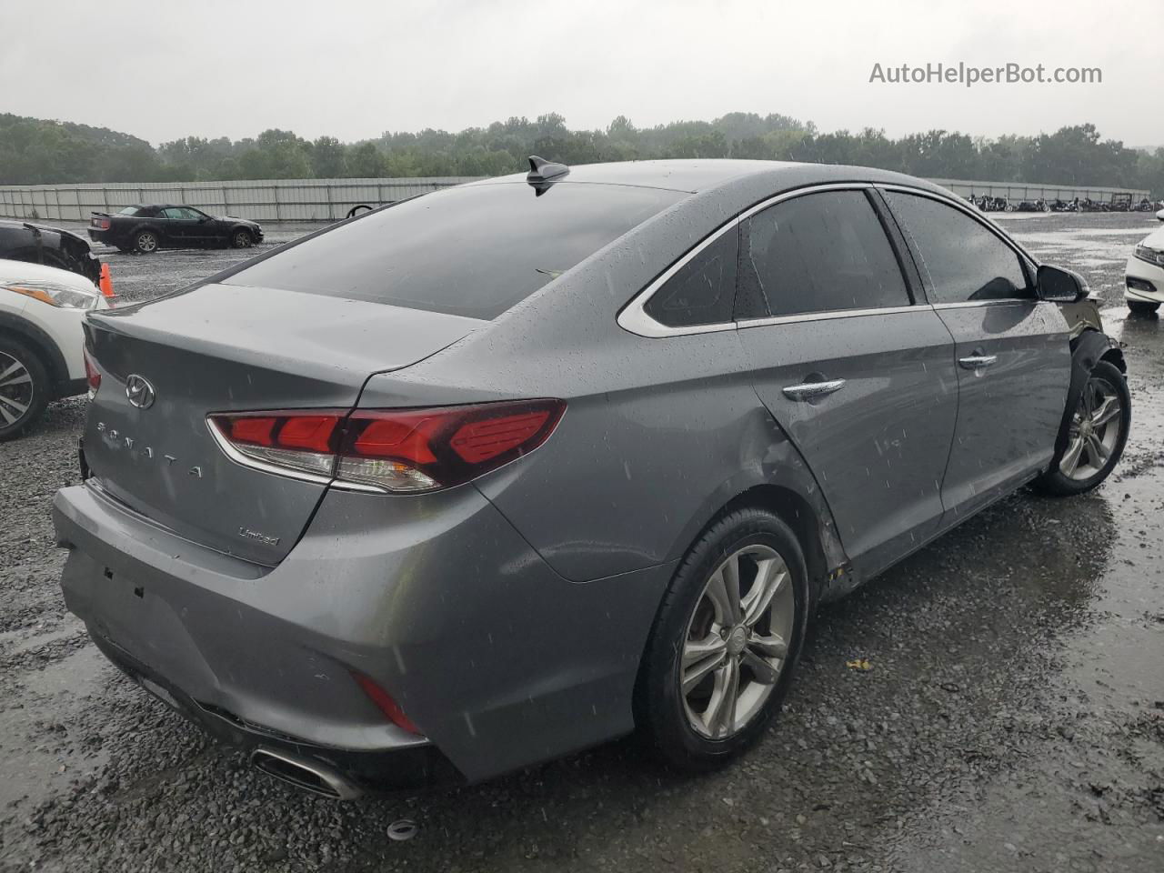 2018 Hyundai Sonata Sport Gray vin: 5NPE34AF9JH650926