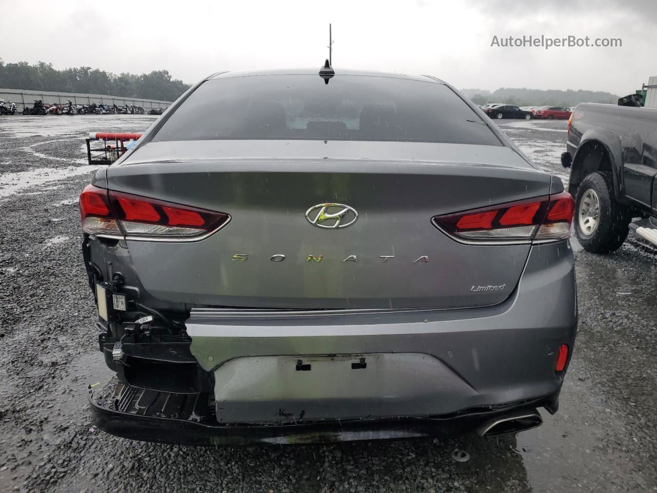 2018 Hyundai Sonata Sport Gray vin: 5NPE34AF9JH650926