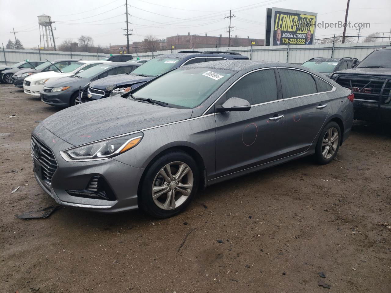 2018 Hyundai Sonata Sport Серый vin: 5NPE34AF9JH660677