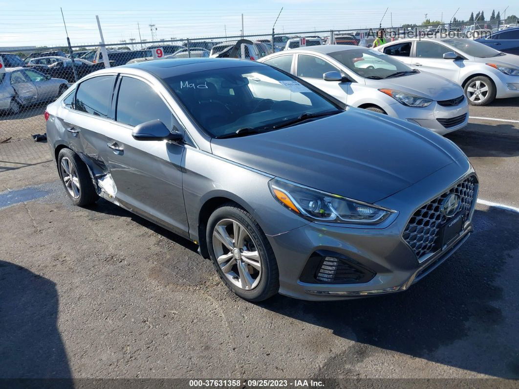 2018 Hyundai Sonata Sport+ Gray vin: 5NPE34AF9JH720893