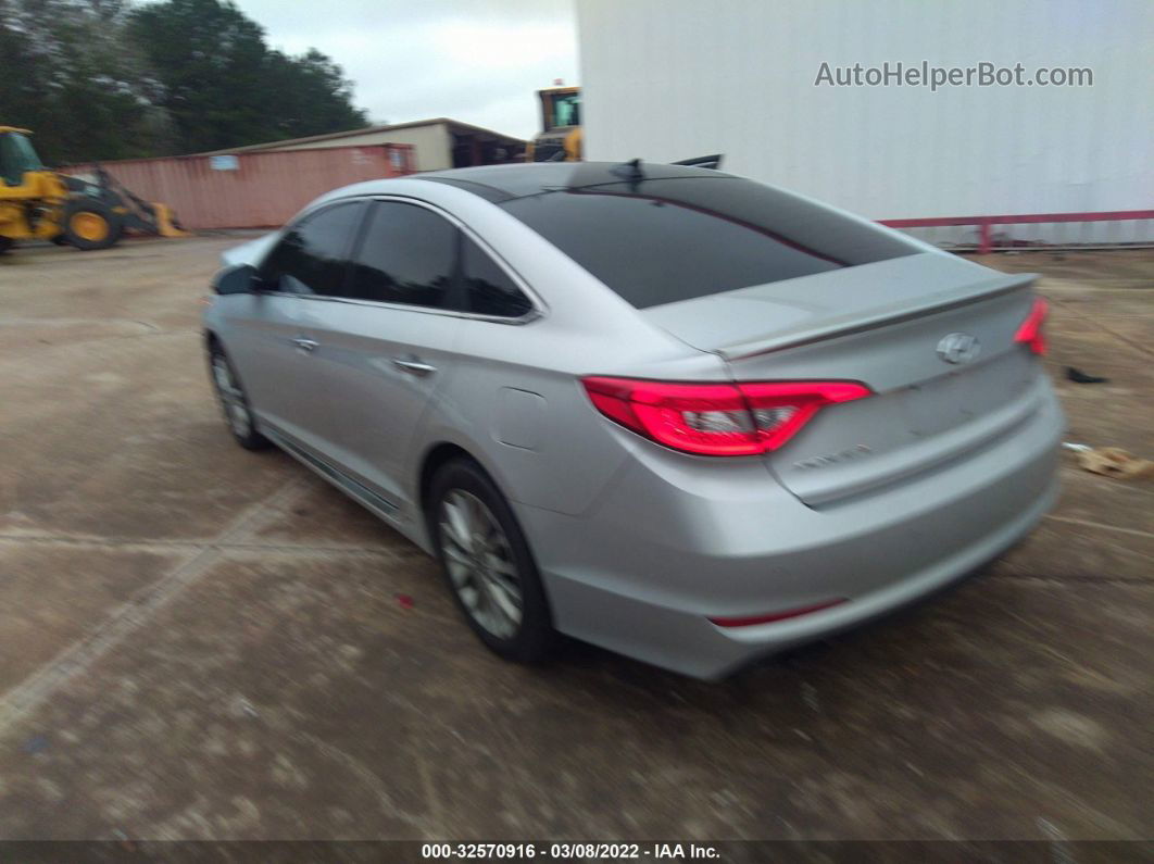 2015 Hyundai Sonata 2.4l Limited Silver vin: 5NPE34AFXFH075663