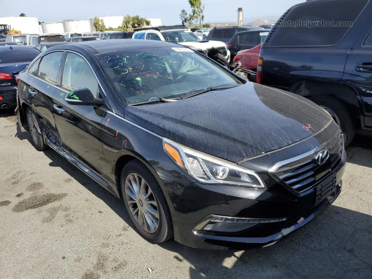 2015 Hyundai Sonata Sport Черный vin: 5NPE34AFXFH120911