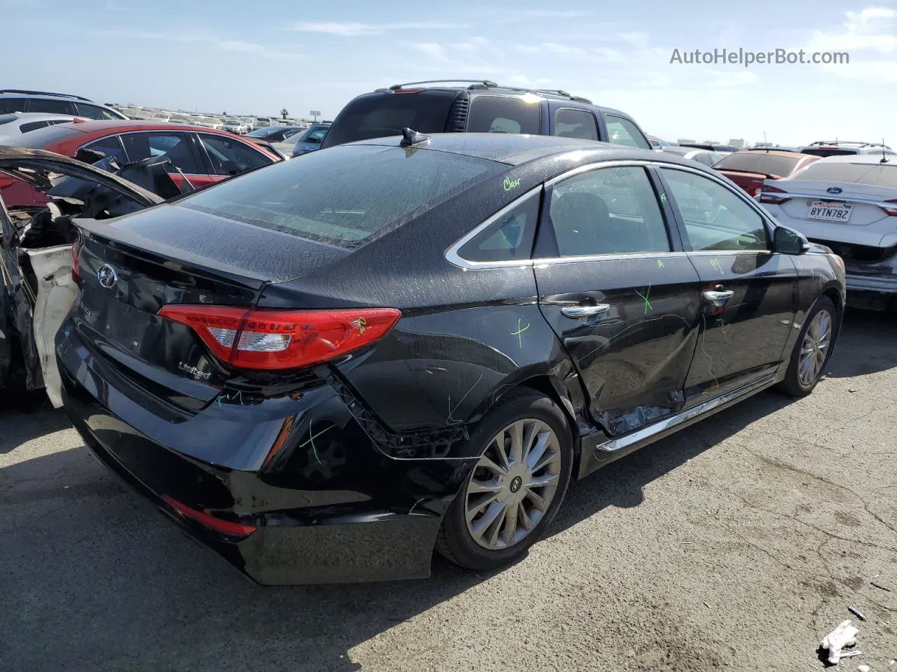 2015 Hyundai Sonata Sport Черный vin: 5NPE34AFXFH120911