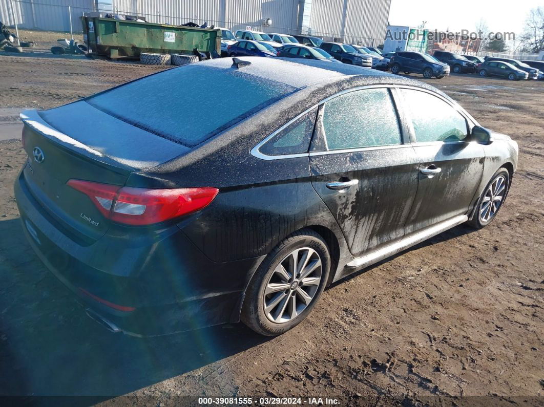 2017 Hyundai Sonata Limited Черный vin: 5NPE34AFXHH490677