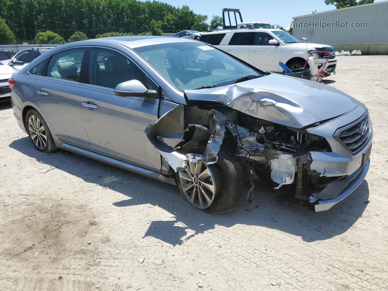 2017 Hyundai Sonata Sport Silver vin: 5NPE34AFXHH527596