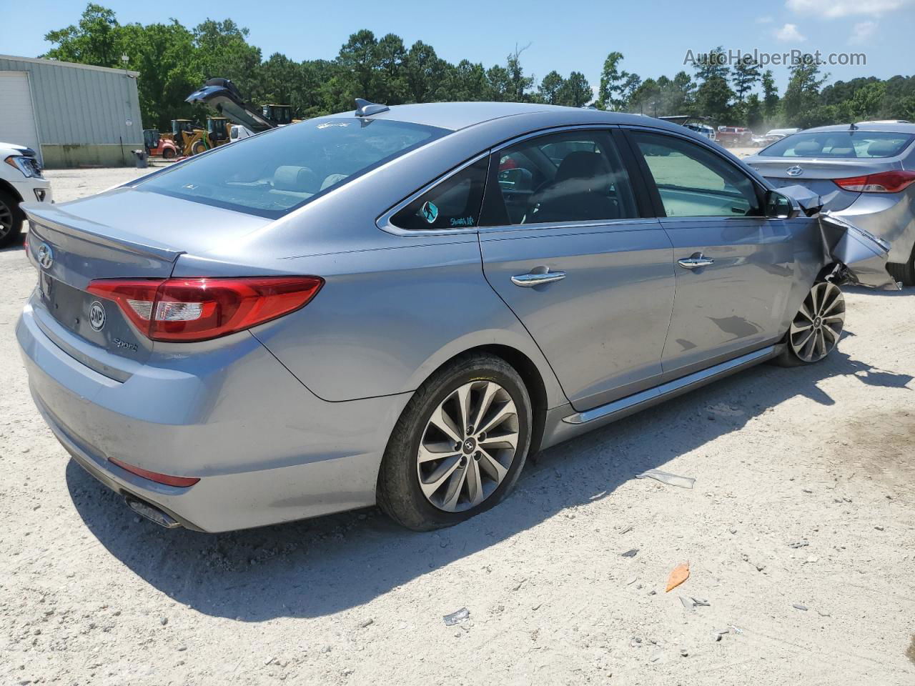 2017 Hyundai Sonata Sport Silver vin: 5NPE34AFXHH527596