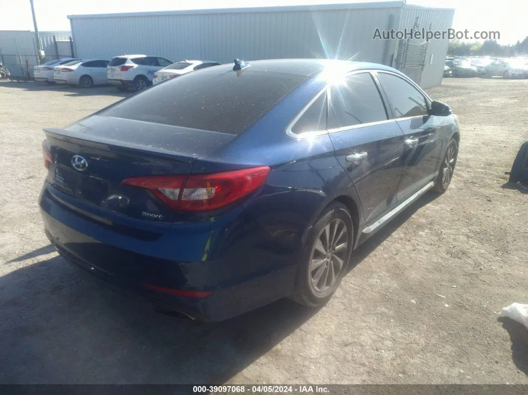 2017 Hyundai Sonata Sport Blue vin: 5NPE34AFXHH588530