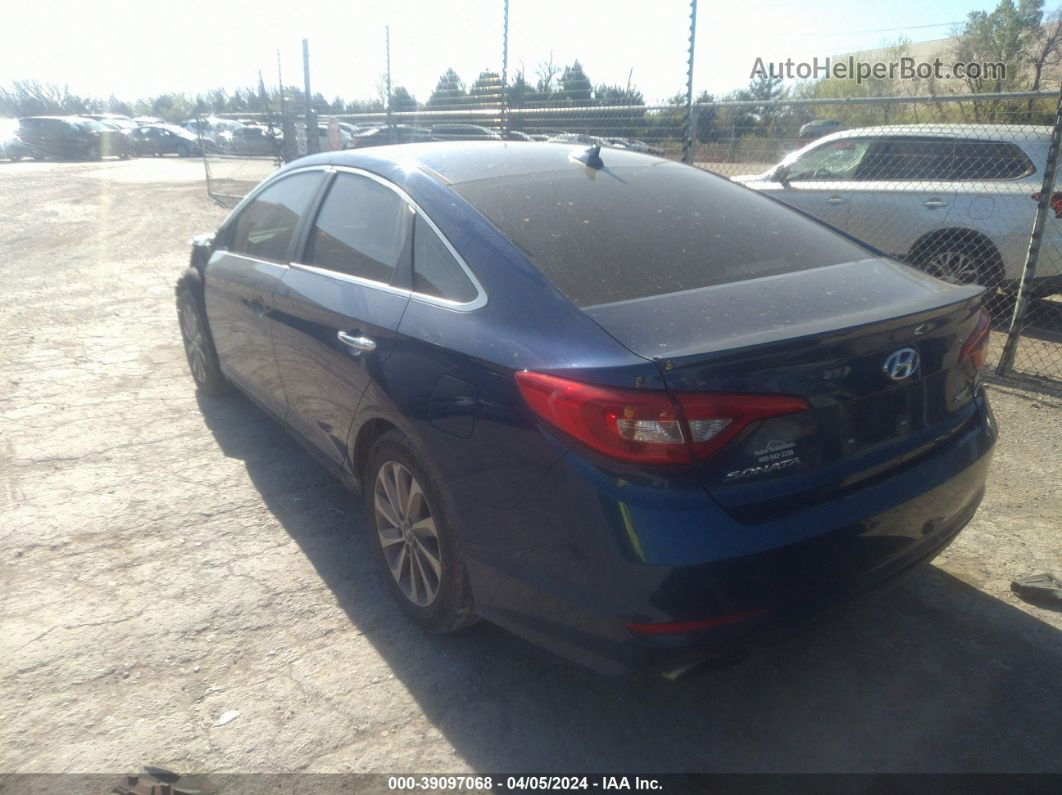 2017 Hyundai Sonata Sport Blue vin: 5NPE34AFXHH588530