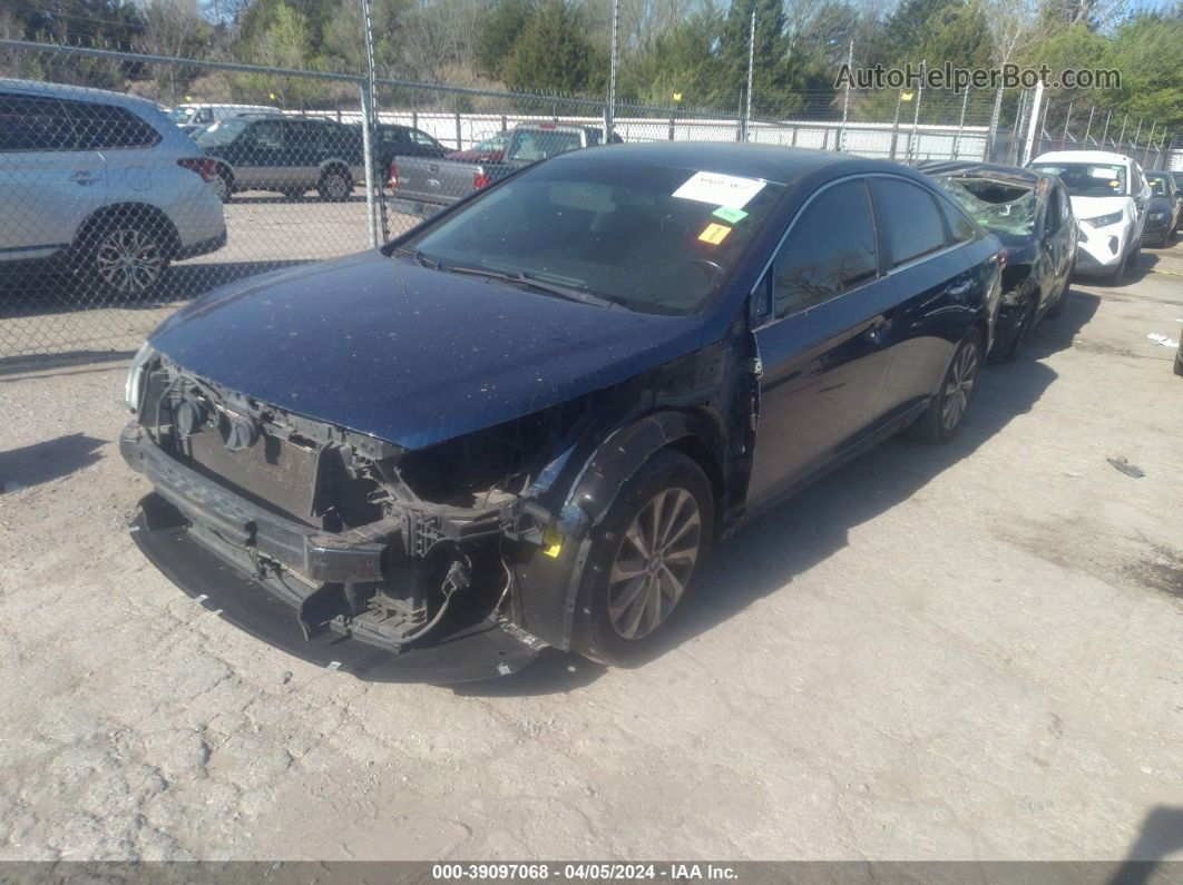 2017 Hyundai Sonata Sport Blue vin: 5NPE34AFXHH588530