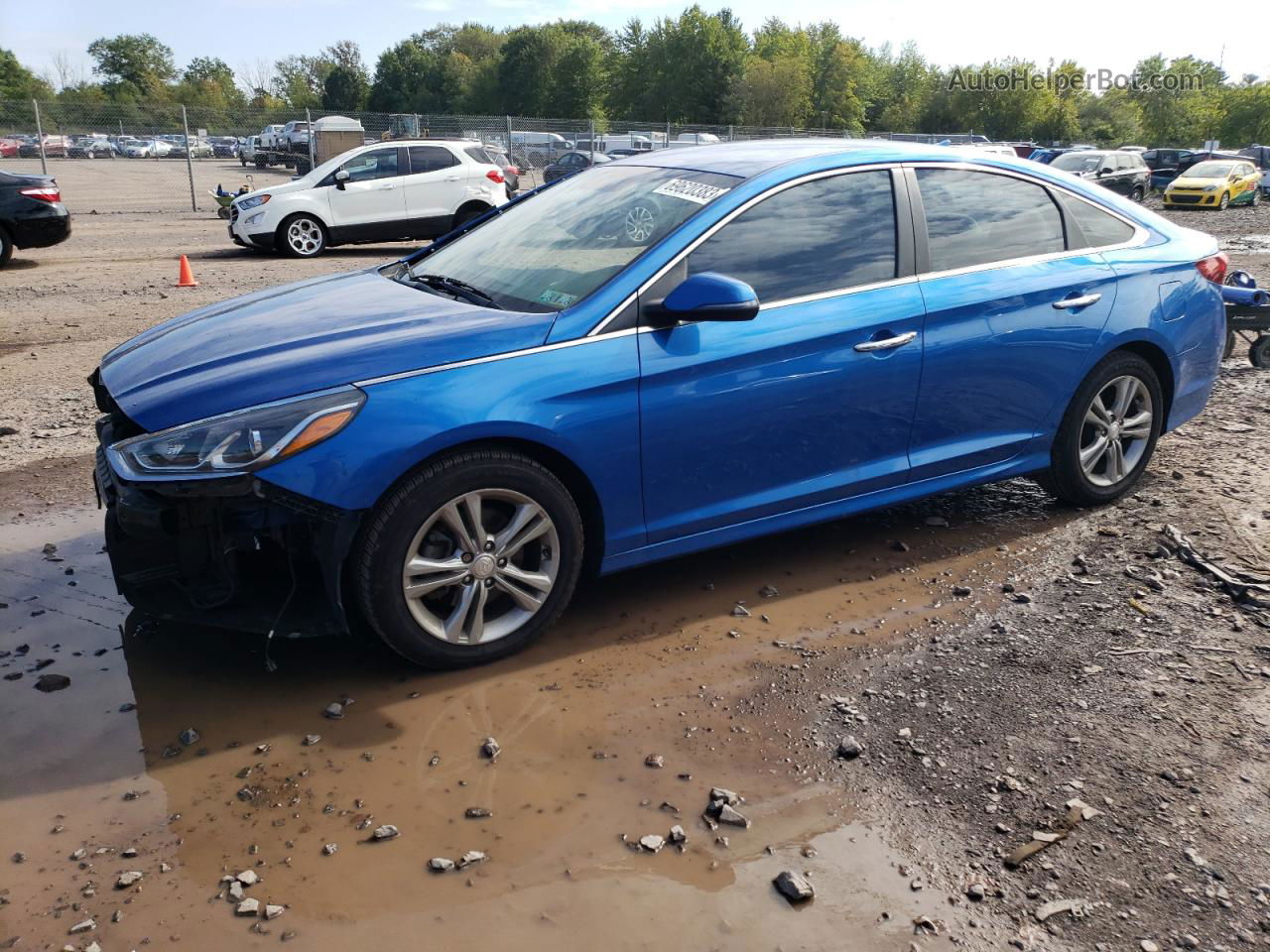 2018 Hyundai Sonata Sport Blue vin: 5NPE34AFXJH615361