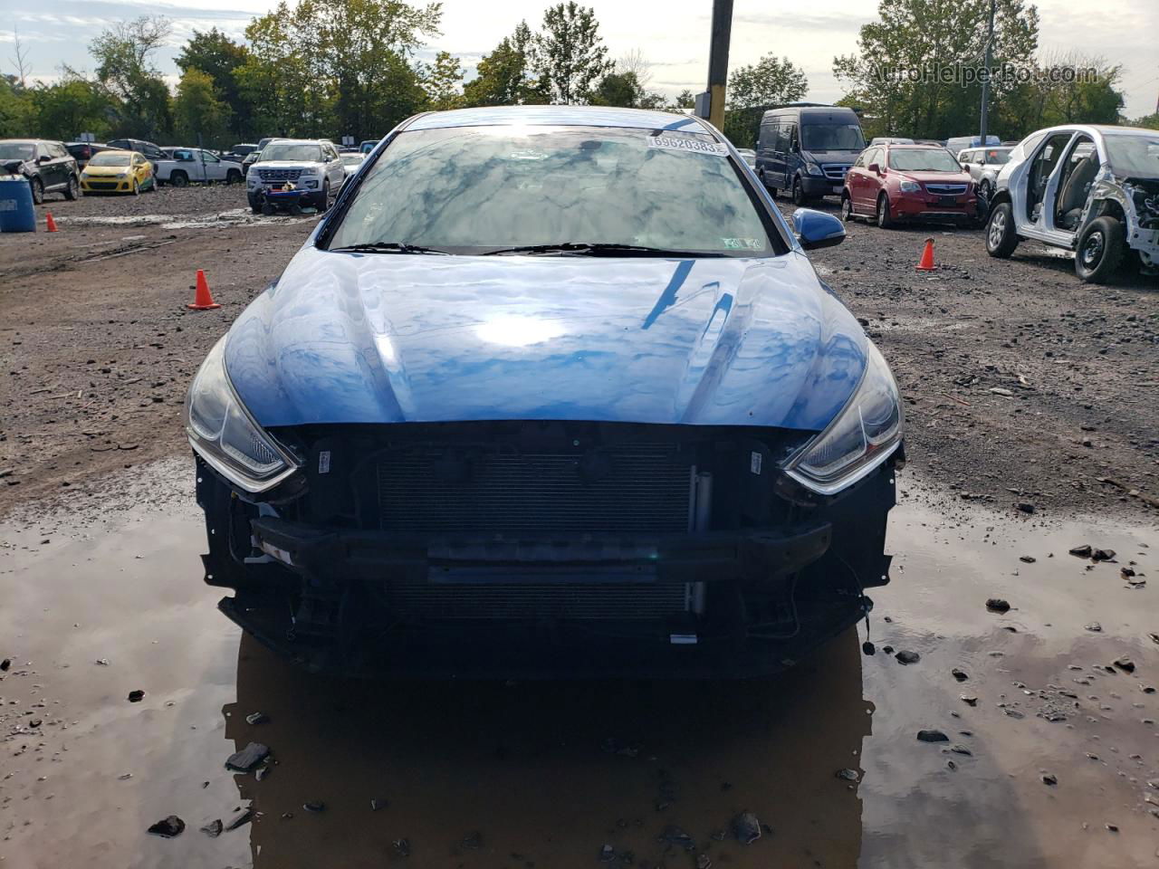 2018 Hyundai Sonata Sport Blue vin: 5NPE34AFXJH615361