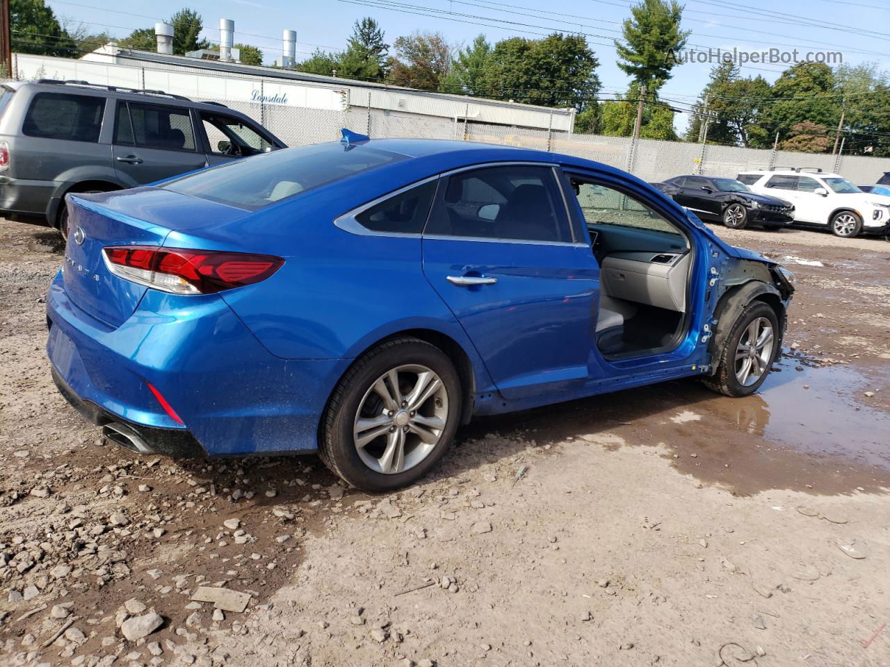 2018 Hyundai Sonata Sport Blue vin: 5NPE34AFXJH615361