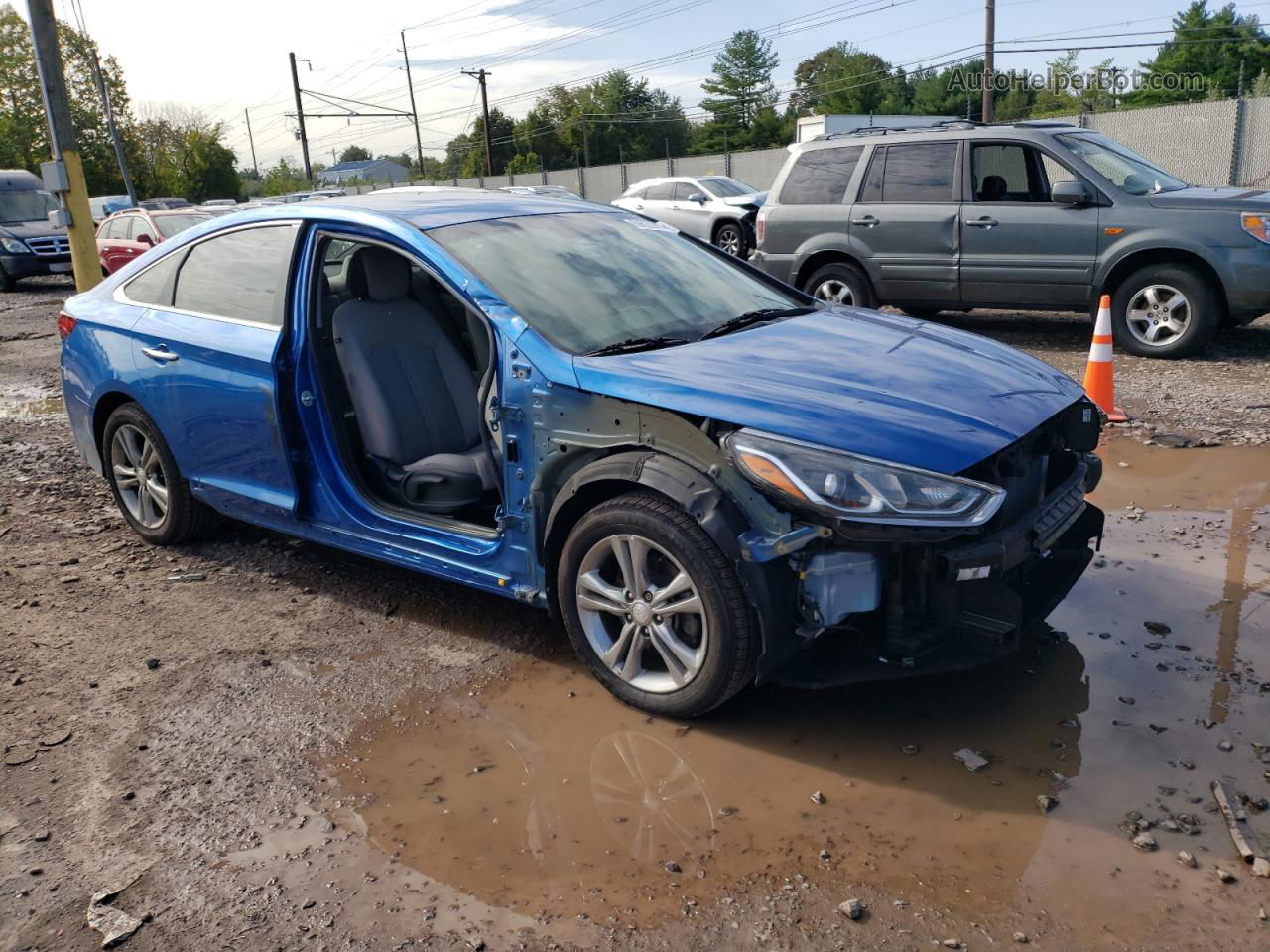 2018 Hyundai Sonata Sport Blue vin: 5NPE34AFXJH615361