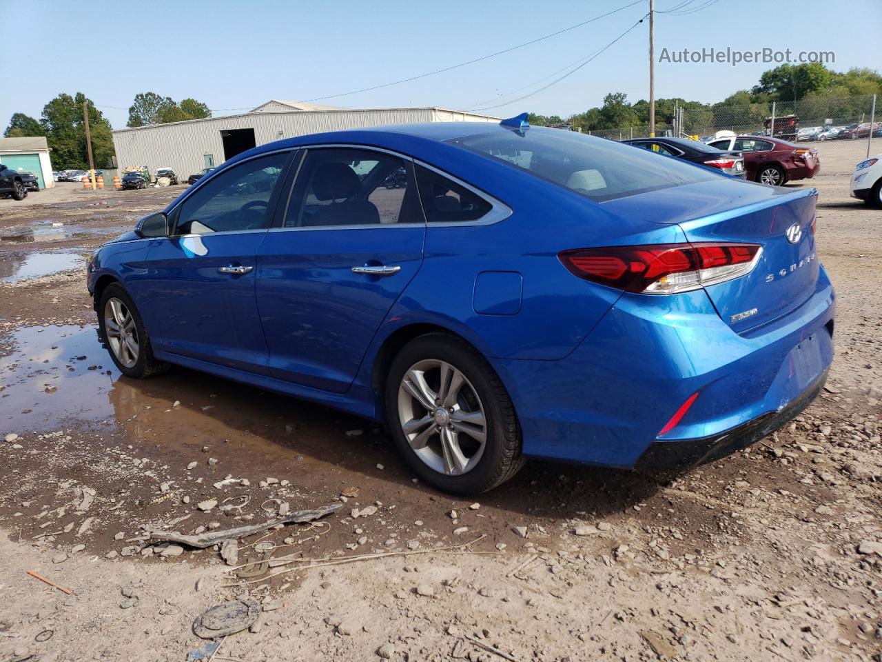 2018 Hyundai Sonata Sport Синий vin: 5NPE34AFXJH615361