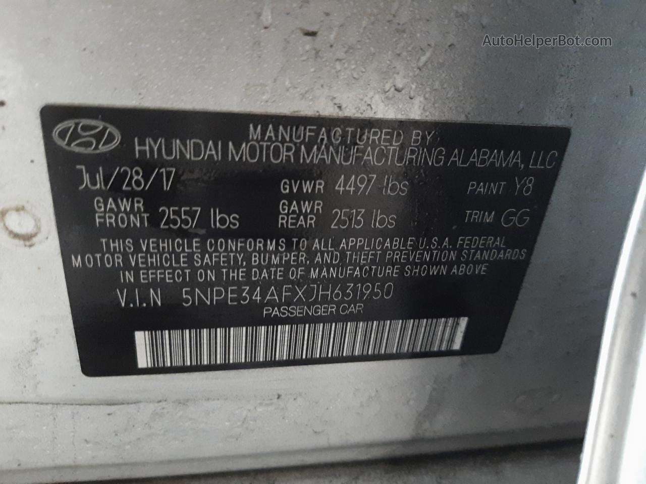 2018 Hyundai Sonata Sport Silver vin: 5NPE34AFXJH631950
