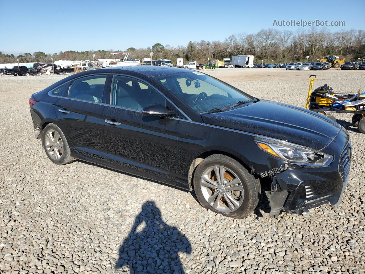 2018 Hyundai Sonata Sport Черный vin: 5NPE34AFXJH660980