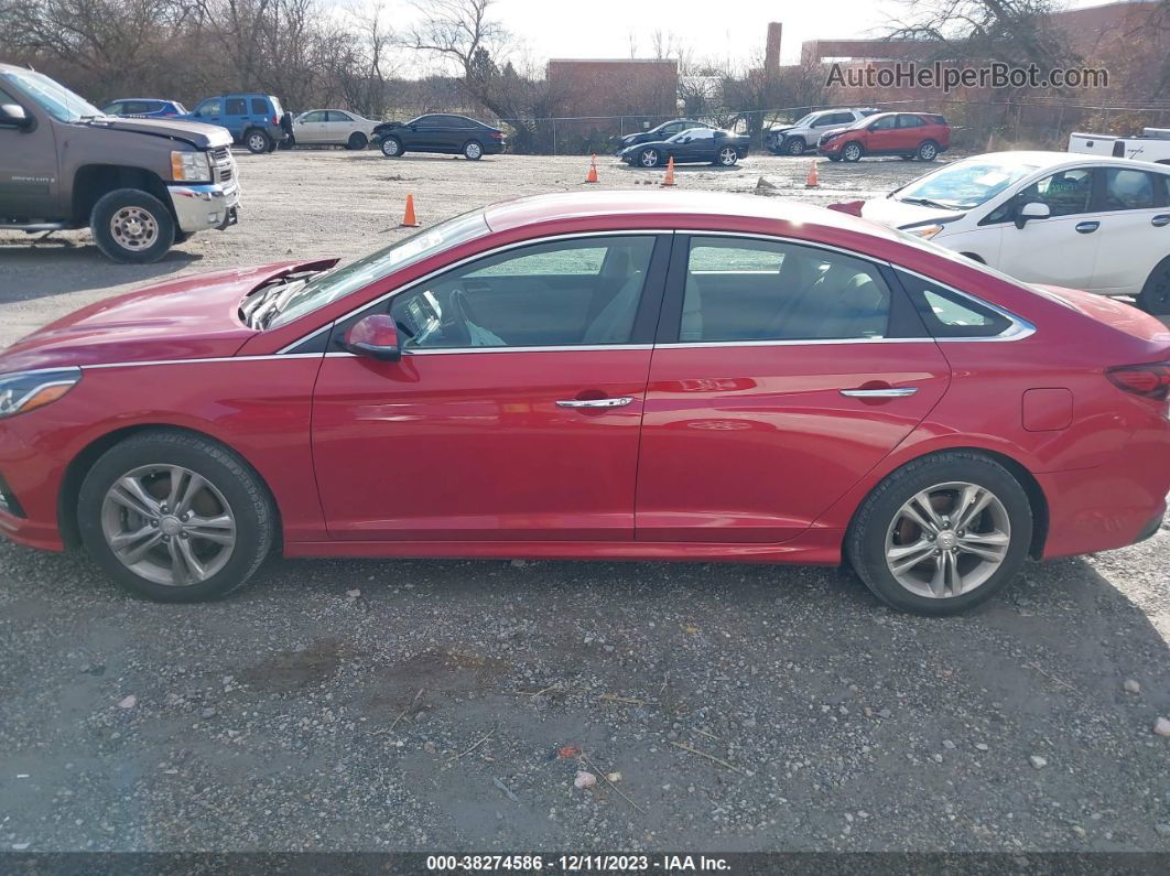 2018 Hyundai Sonata Sel+ Red vin: 5NPE34AFXJH710552