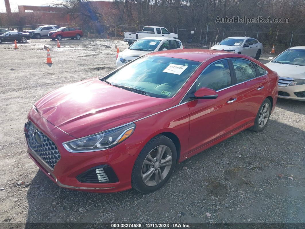 2018 Hyundai Sonata Sel+ Red vin: 5NPE34AFXJH710552