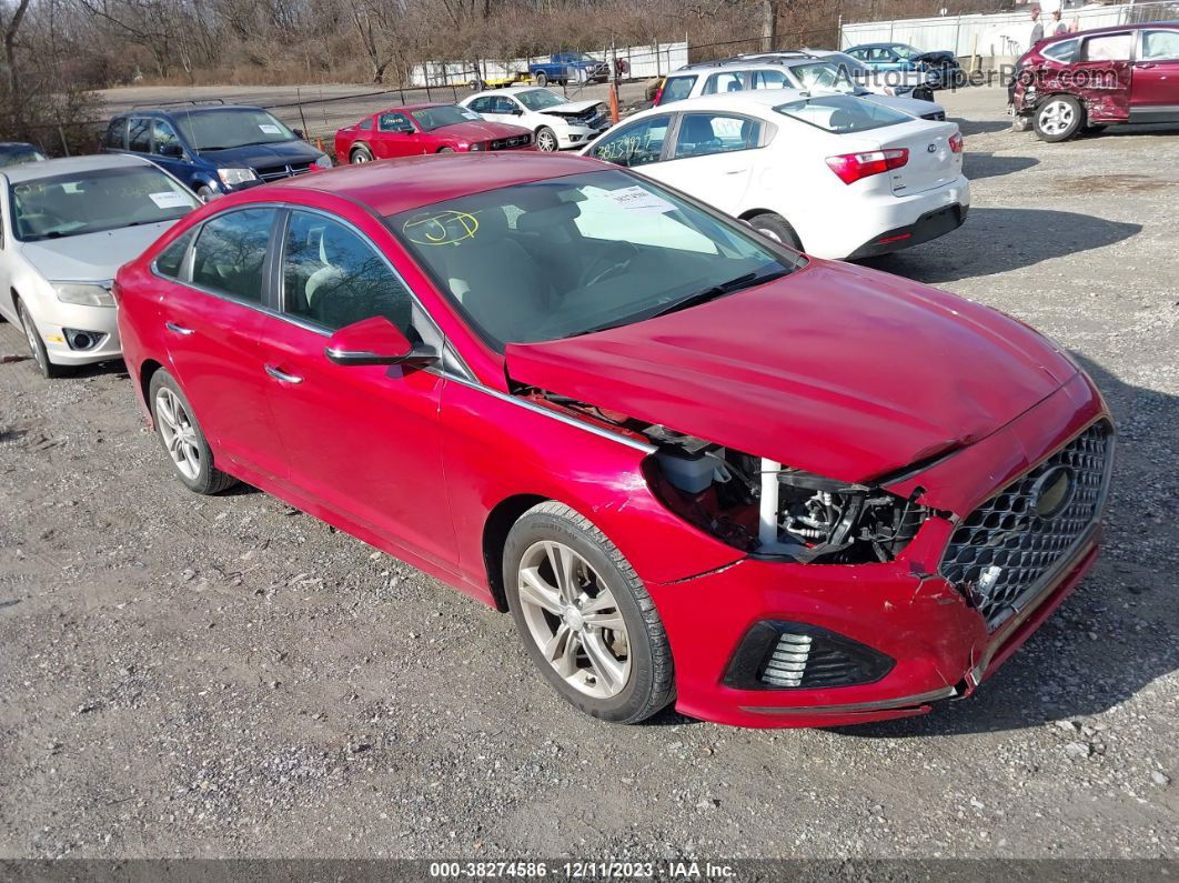 2018 Hyundai Sonata Sel+ Red vin: 5NPE34AFXJH710552