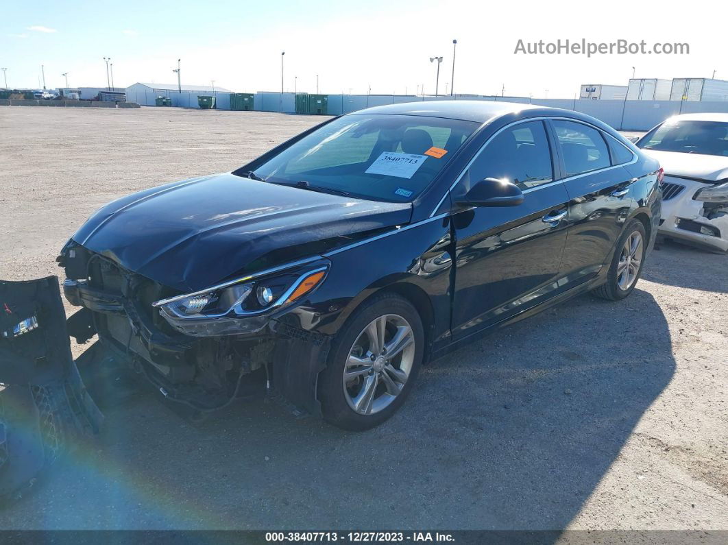 2018 Hyundai Sonata Sel+ Черный vin: 5NPE34AFXJH720563