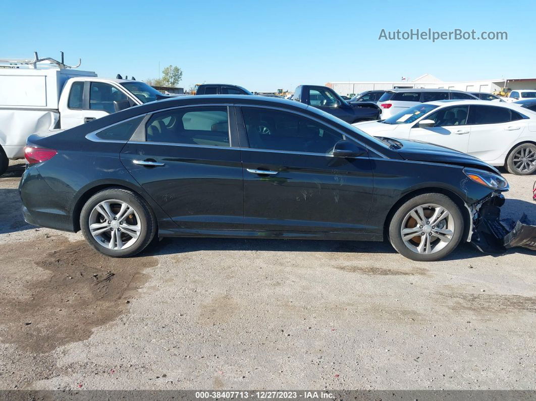 2018 Hyundai Sonata Sel+ Black vin: 5NPE34AFXJH720563