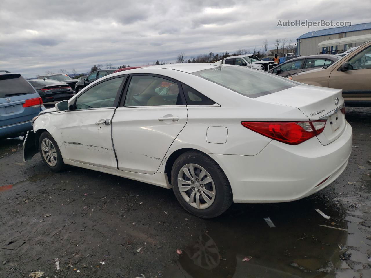 2013 Hyundai Sonata Gls White vin: 5NPEB4AC0DH551568