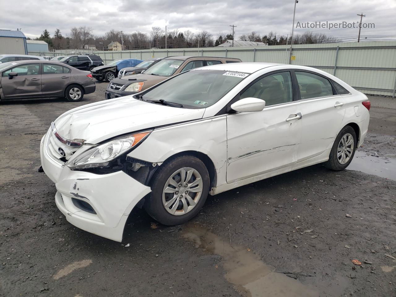 2013 Hyundai Sonata Gls White vin: 5NPEB4AC0DH551568