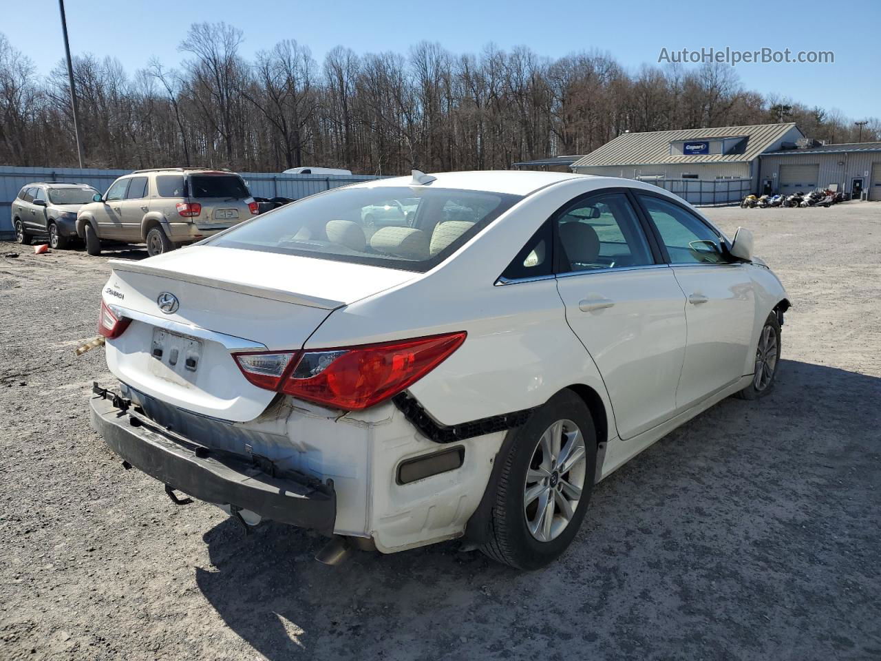 2013 Hyundai Sonata Gls White vin: 5NPEB4AC0DH715191