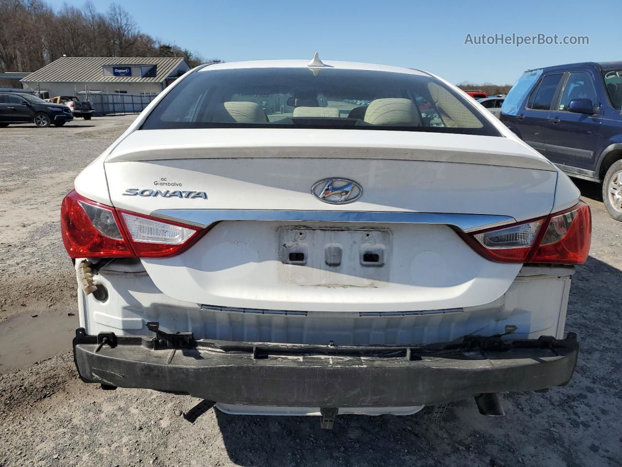 2013 Hyundai Sonata Gls White vin: 5NPEB4AC0DH715191