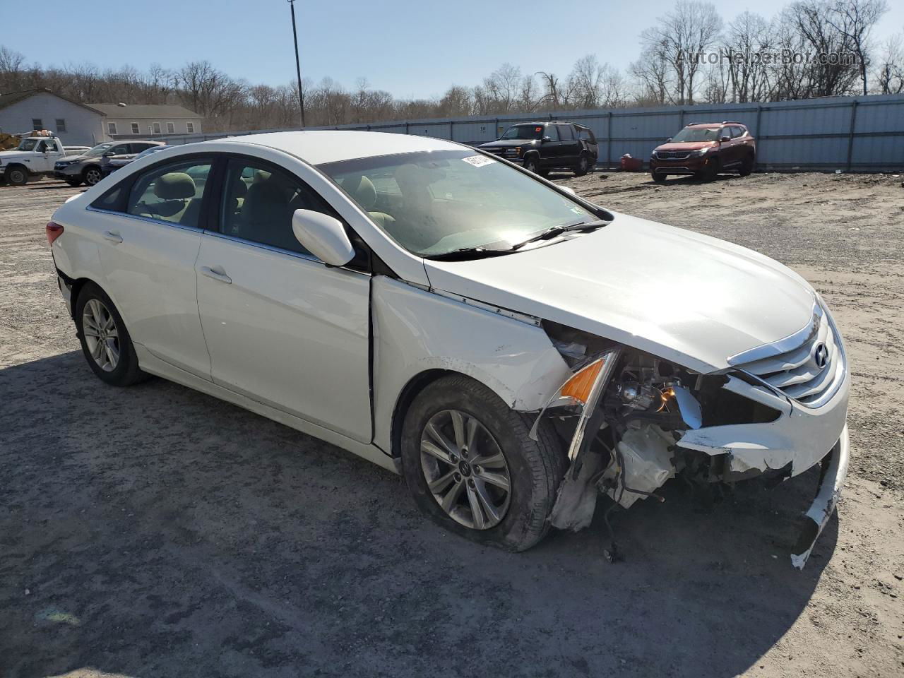 2013 Hyundai Sonata Gls White vin: 5NPEB4AC0DH715191