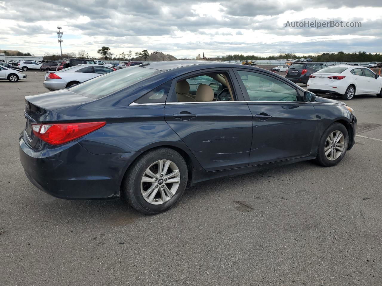 2013 Hyundai Sonata Gls Синий vin: 5NPEB4AC0DH727020