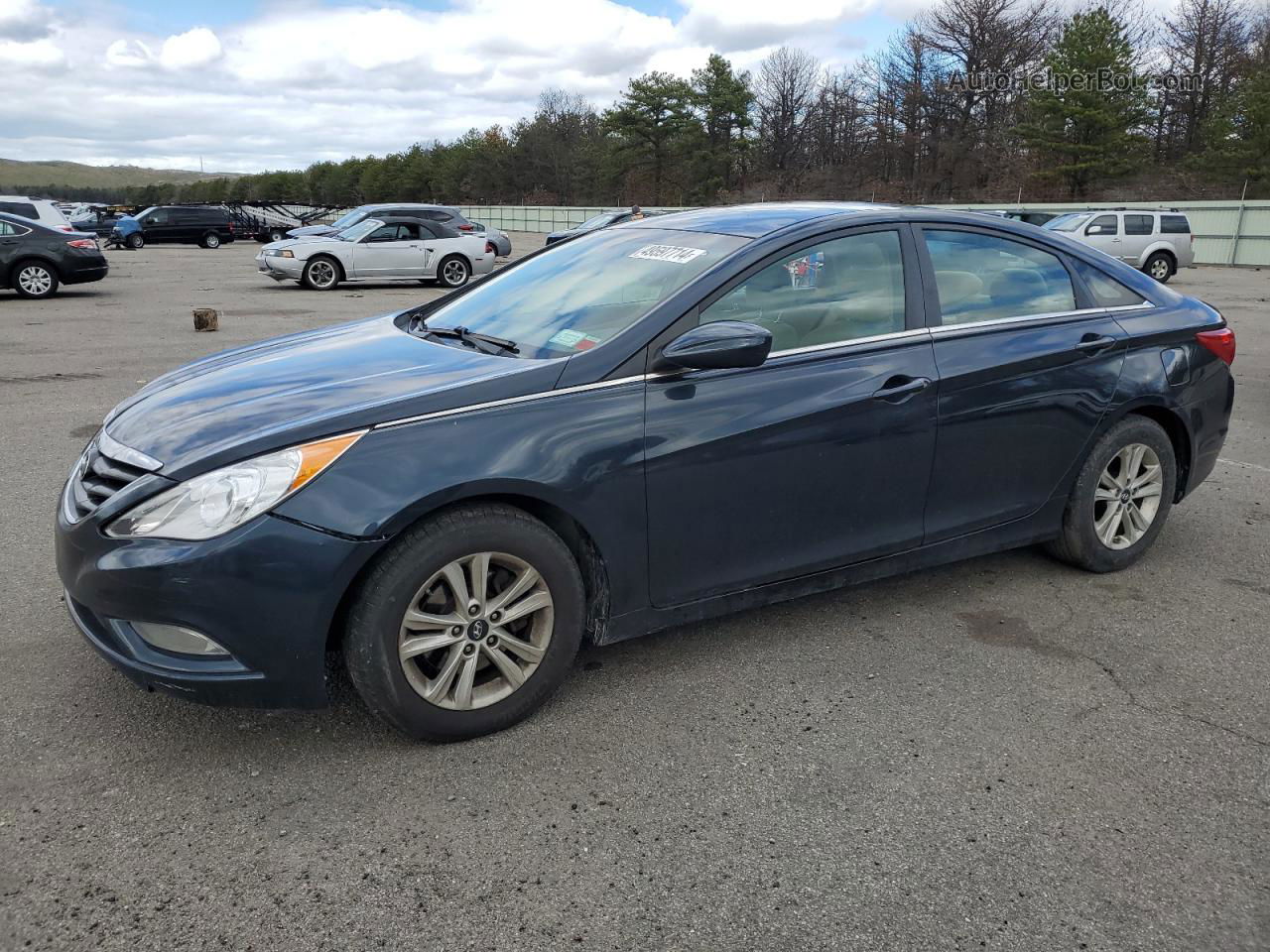 2013 Hyundai Sonata Gls Синий vin: 5NPEB4AC0DH727020