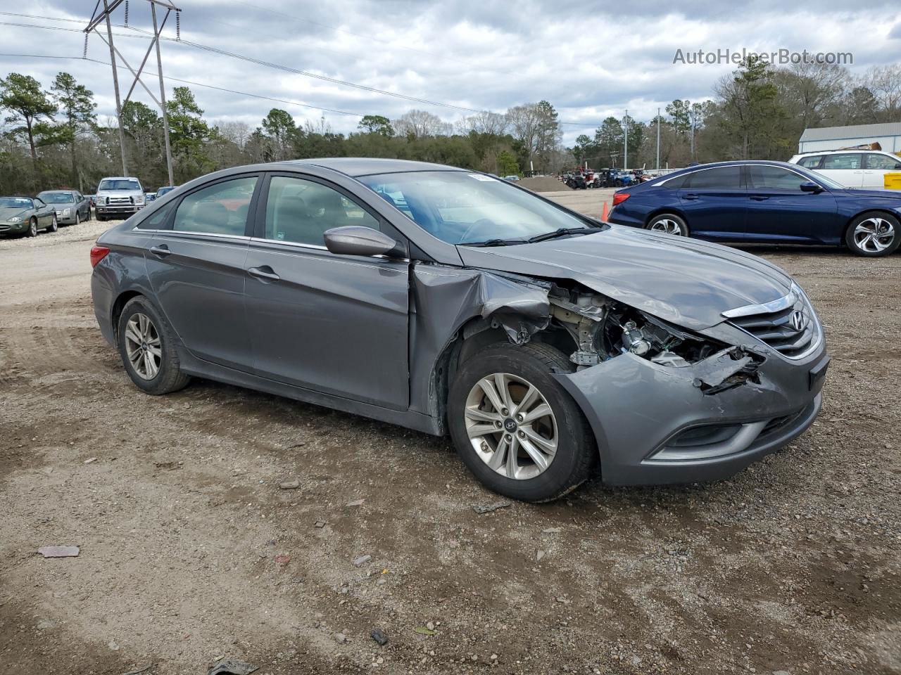 2012 Hyundai Sonata Gls Gray vin: 5NPEB4AC1CH407817