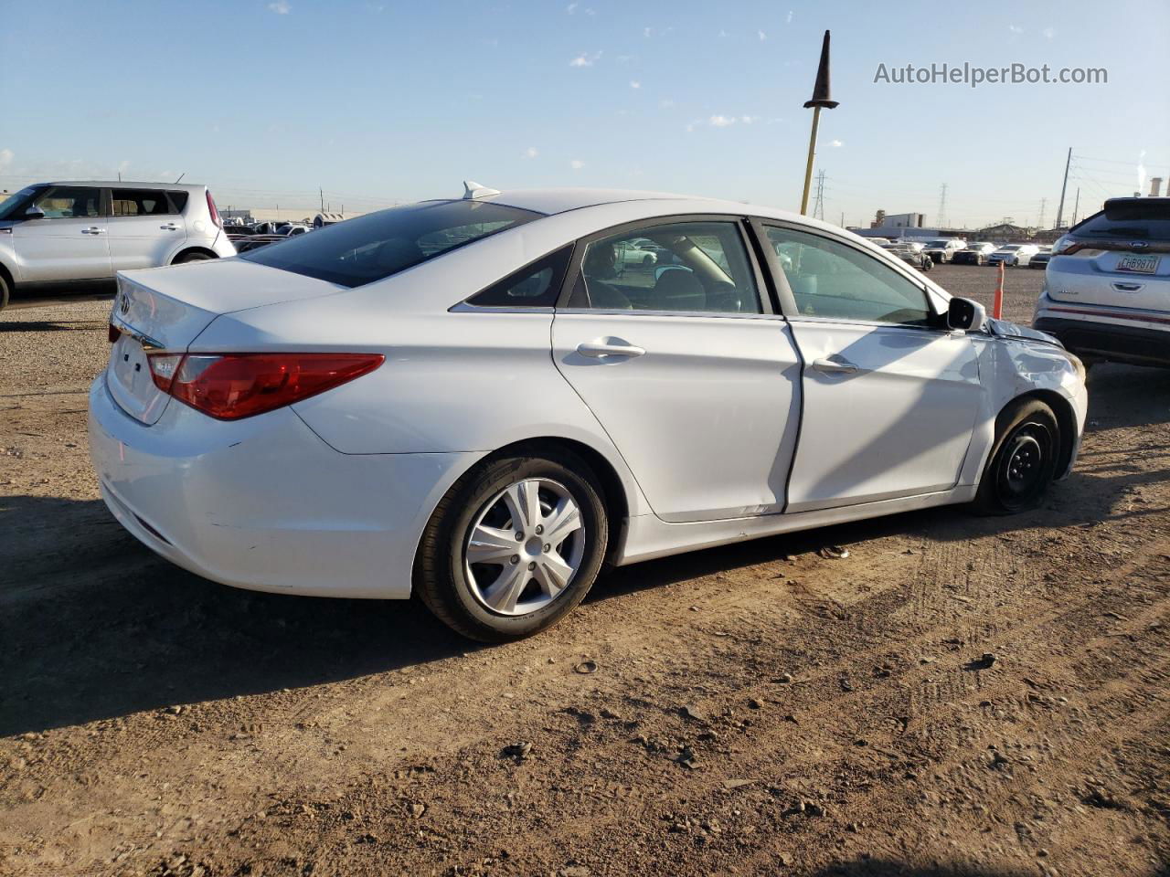 2012 Hyundai Sonata Gls White vin: 5NPEB4AC1CH435326