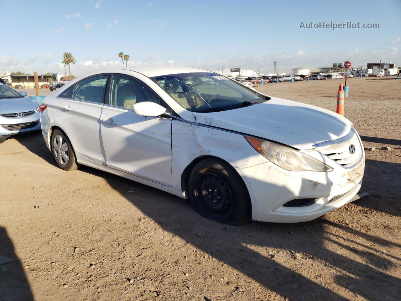 2012 Hyundai Sonata Gls White vin: 5NPEB4AC1CH435326