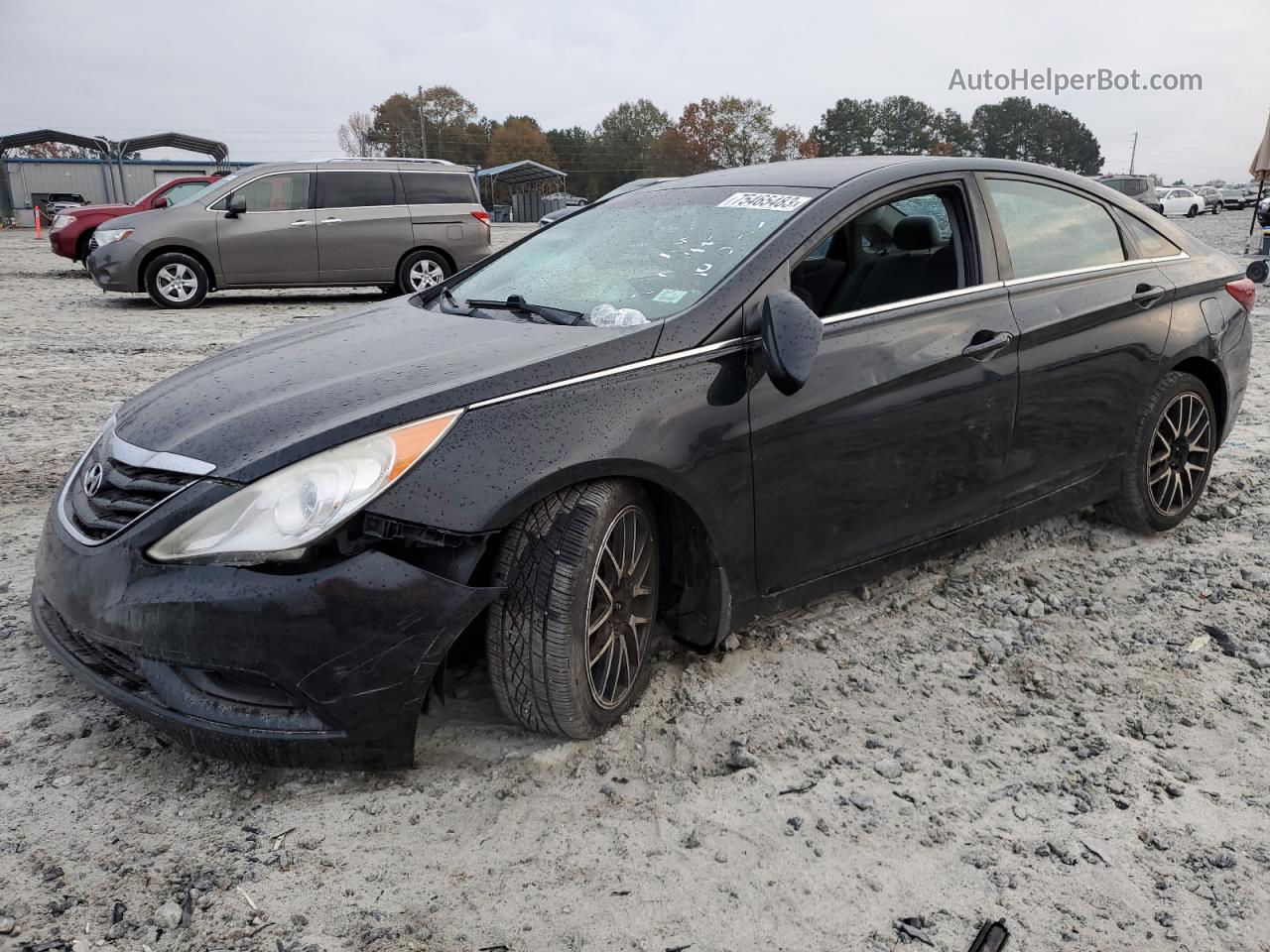 2012 Hyundai Sonata Gls Black vin: 5NPEB4AC1CH497020