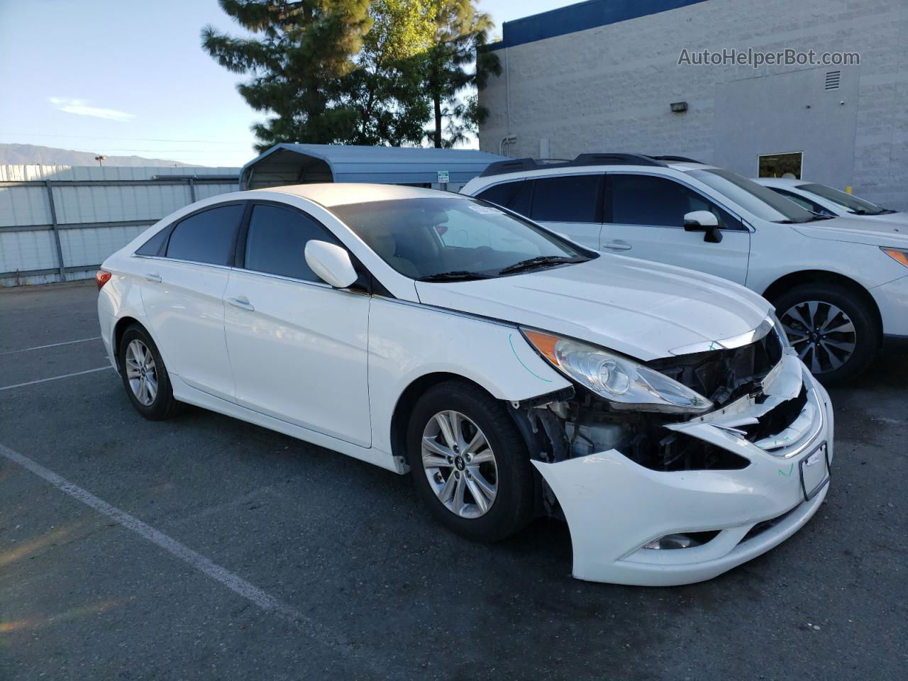 2013 Hyundai Sonata Gls White vin: 5NPEB4AC1DH709450