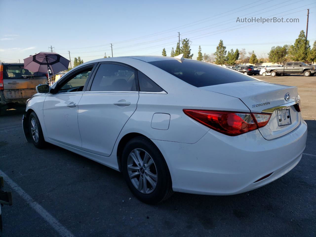 2013 Hyundai Sonata Gls White vin: 5NPEB4AC1DH709450