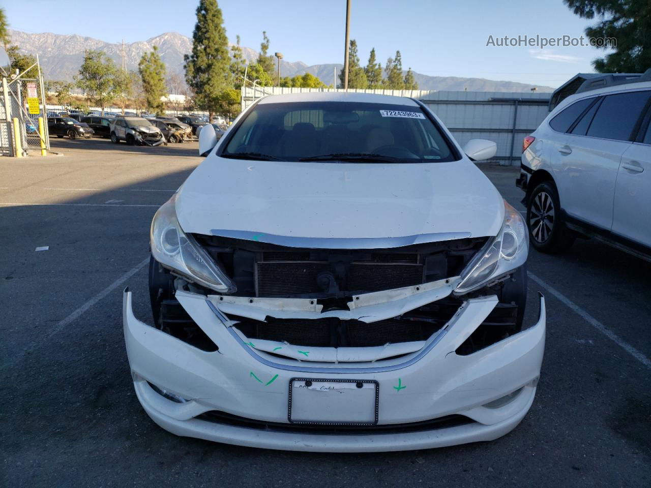 2013 Hyundai Sonata Gls White vin: 5NPEB4AC1DH709450