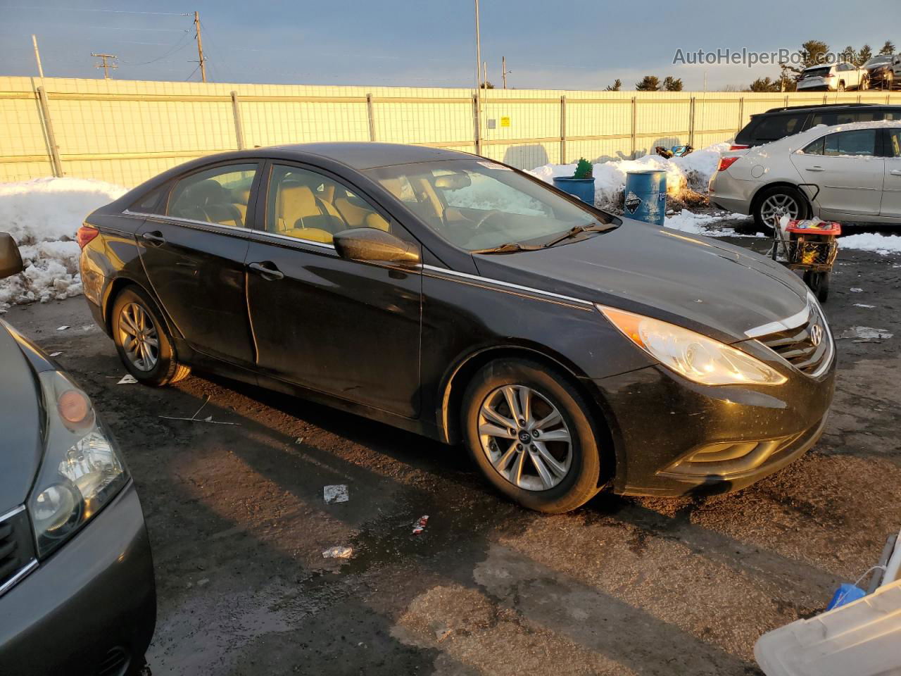 2012 Hyundai Sonata Gls Black vin: 5NPEB4AC2CH345392