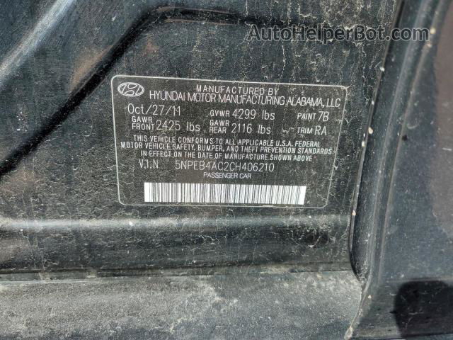 2012 Hyundai Sonata Gls Черный vin: 5NPEB4AC2CH406210