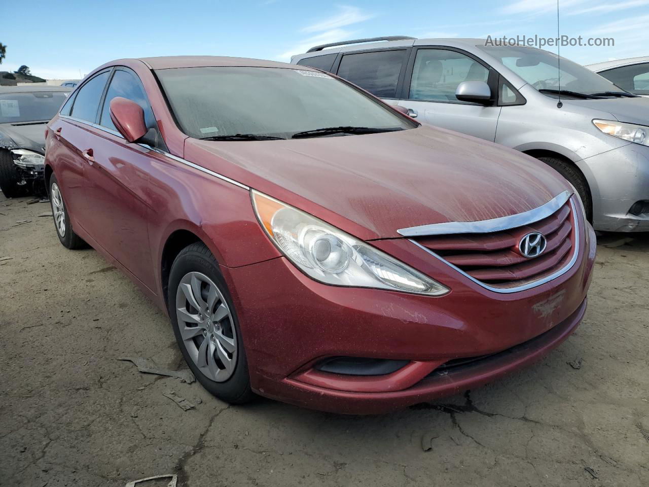 2012 Hyundai Sonata Gls Темно-бордовый vin: 5NPEB4AC2CH417031