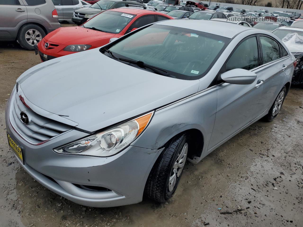 2012 Hyundai Sonata Gls Silver vin: 5NPEB4AC2CH450062