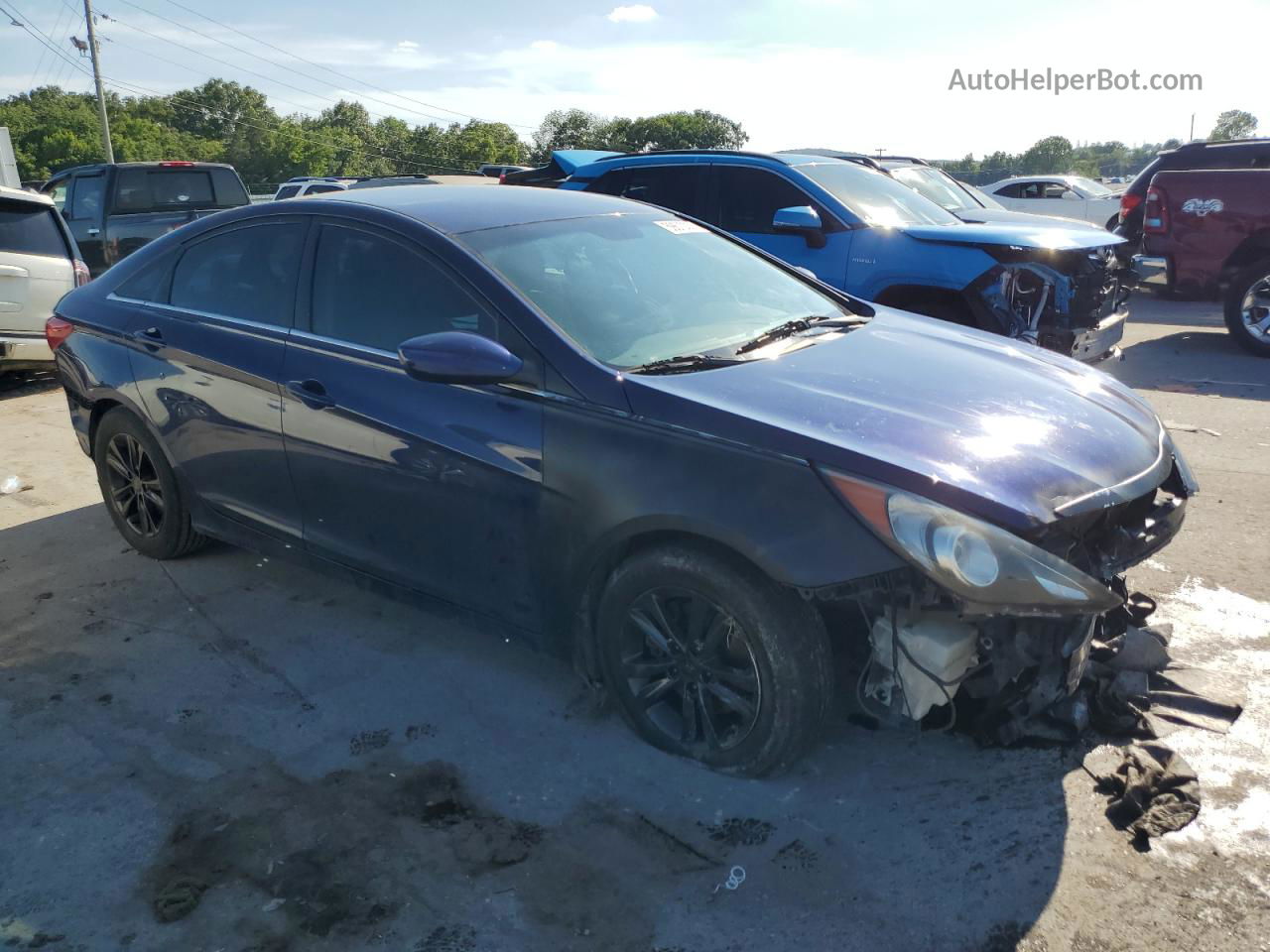 2013 Hyundai Sonata Gls Purple vin: 5NPEB4AC2DH509287